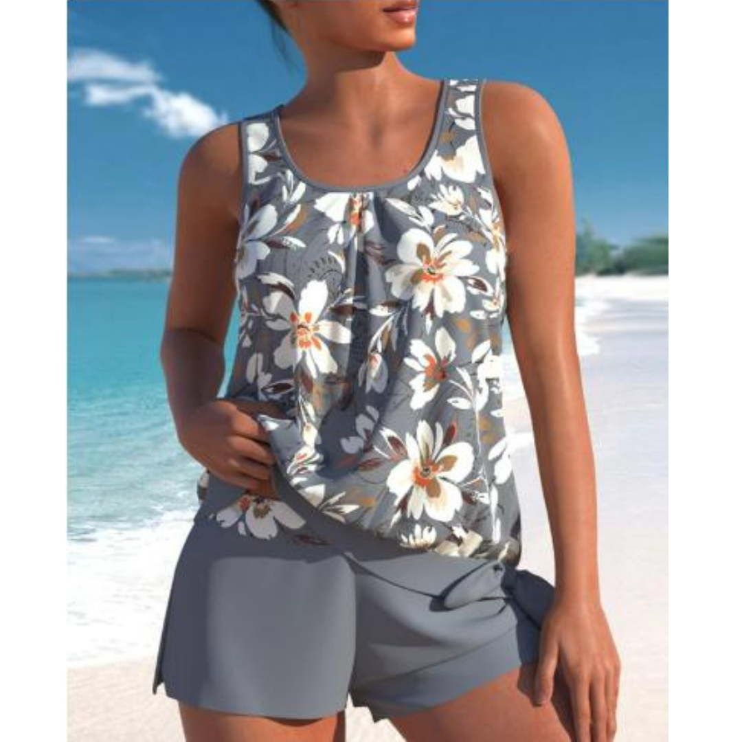 Women’s Two-Piece Tankini Set for Beach and Pool