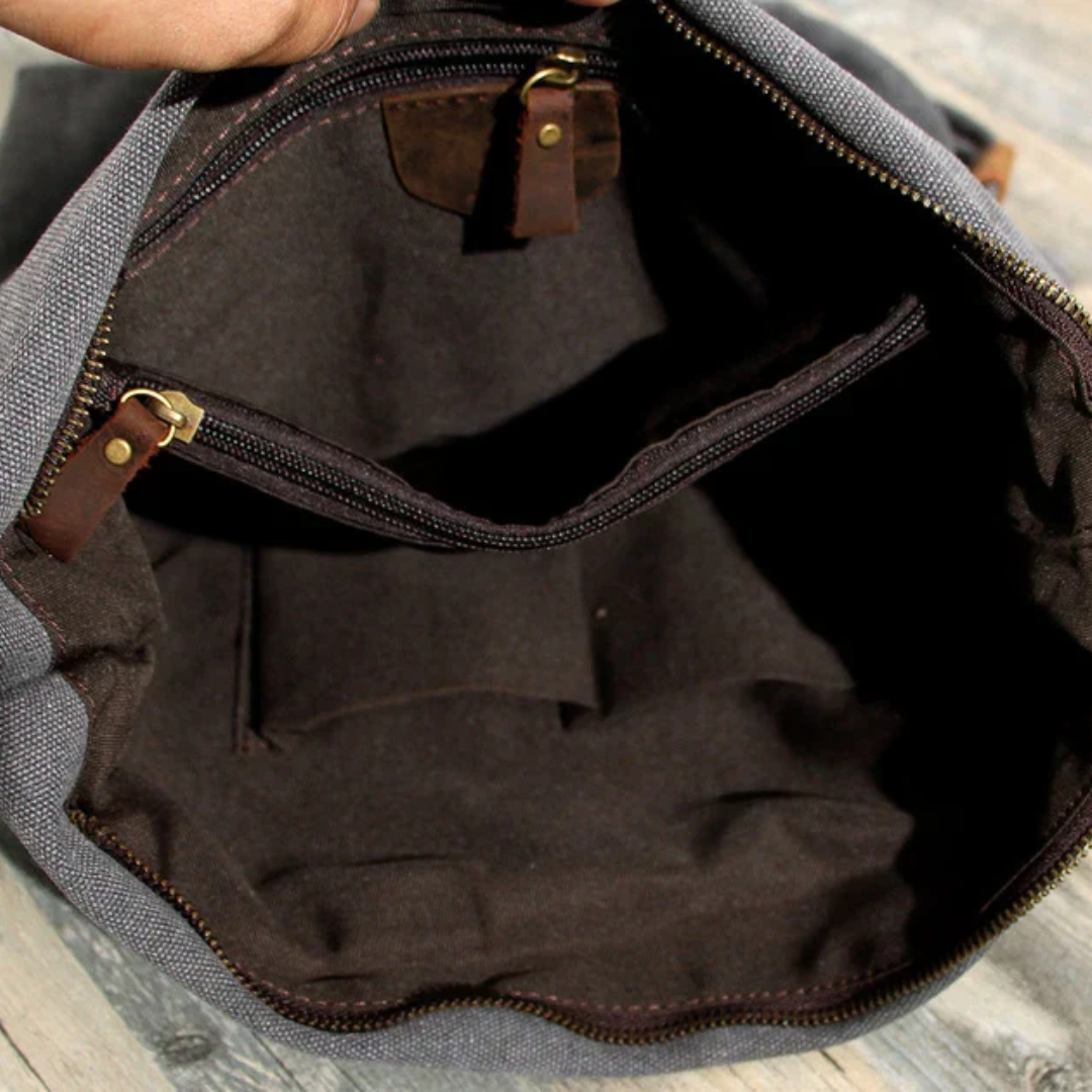 Soft Shoulder Bag with Zipper Closure