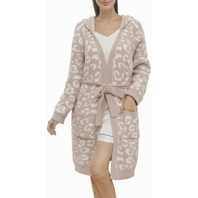 Women’s Leopard Print Spa Bathrobe – Lightweight