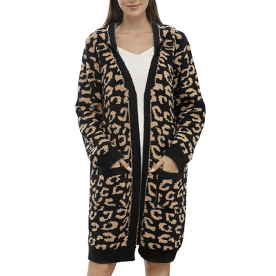 Women’s Leopard Print Spa Bathrobe – Lightweight