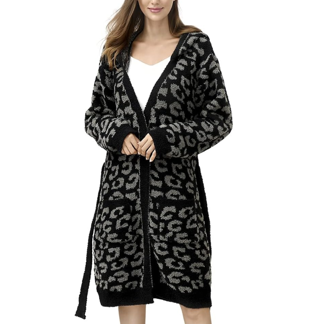 Women’s Leopard Print Spa Bathrobe – Lightweight