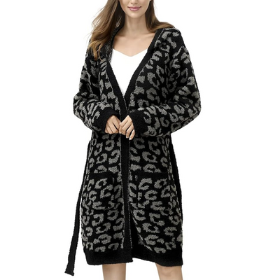 Women’s Leopard Print Spa Bathrobe – Lightweight