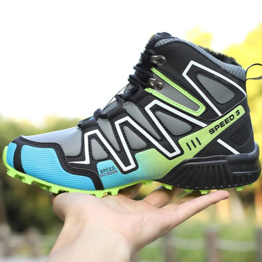 Men’s Winter Hiking Boots with Warm Plush Lining and Non-Slip Sole
