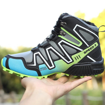 Men’s Winter Hiking Boots with Warm Plush Lining and Non-Slip Sole