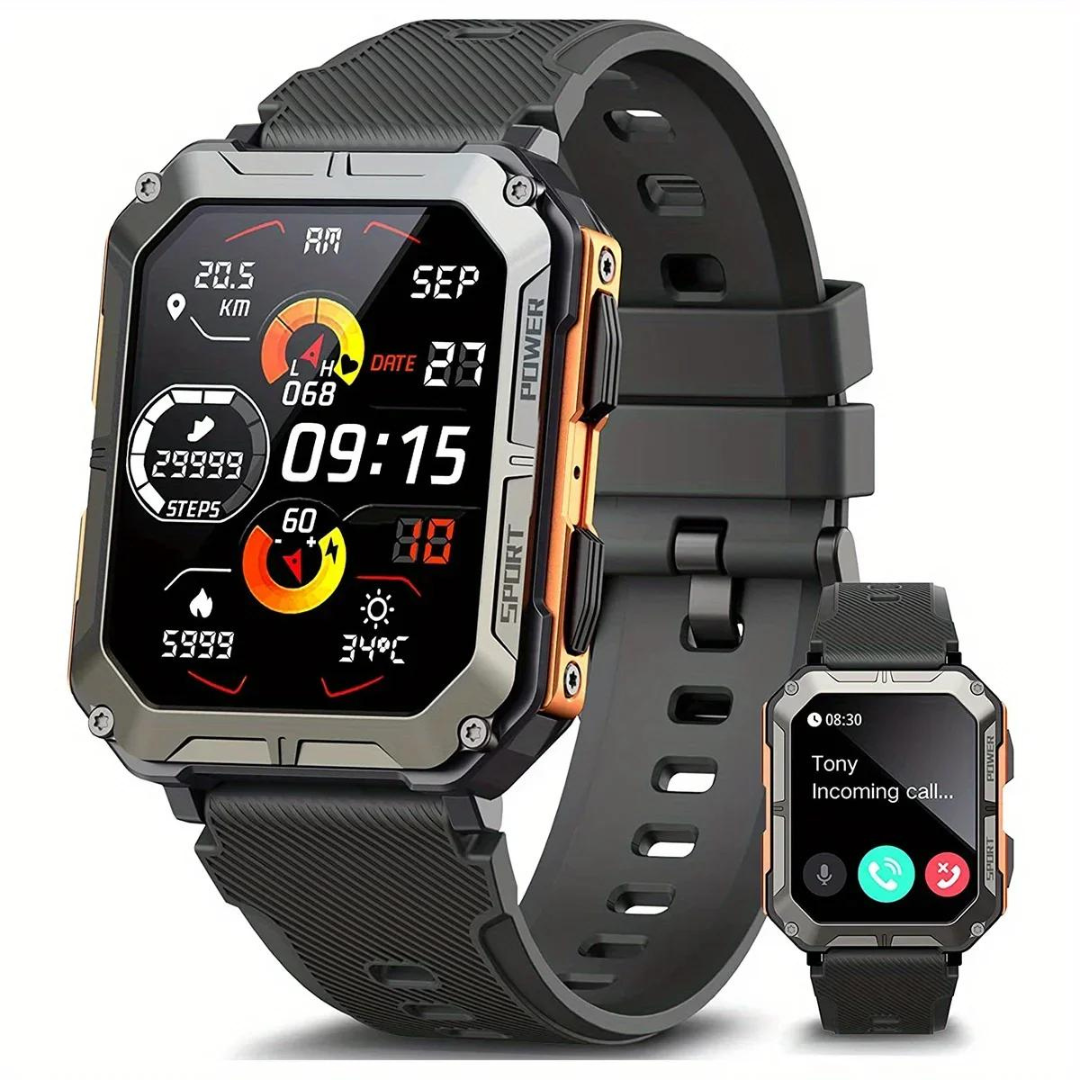 Rugged Smartwatch with Health Tracking & Calls