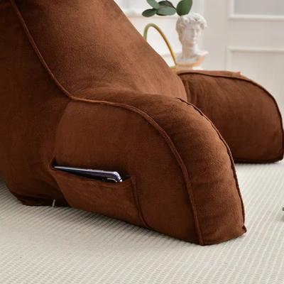 Backrest Pillow with Armrests and Adjustable Headrest