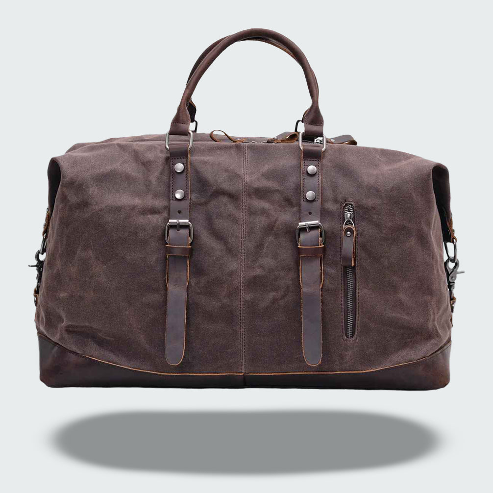 Valour Canvas & Leather Travel Duffle Bag – 35L