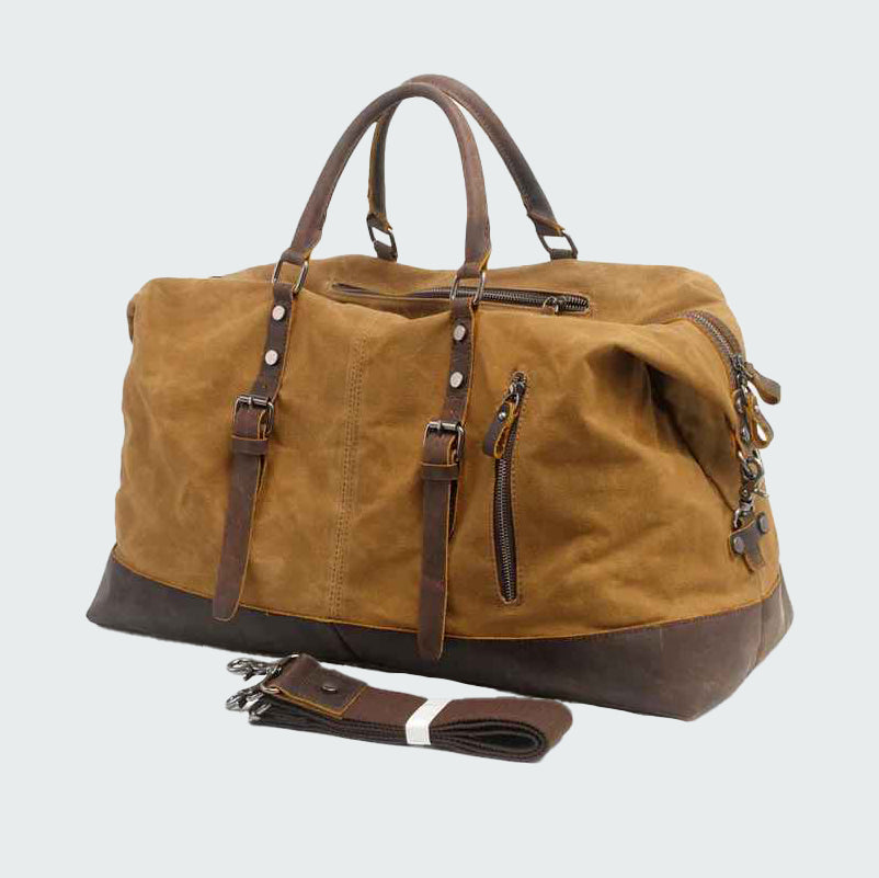 Valour Canvas & Leather Travel Duffle Bag – 35L