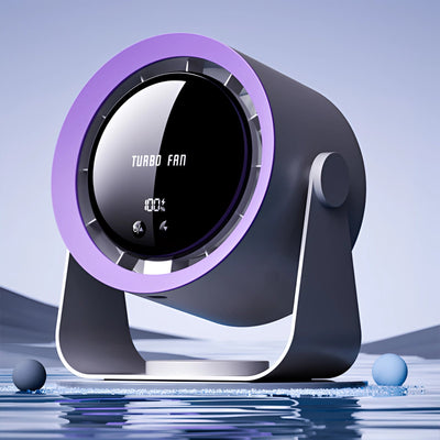 Turbo Blade-Free Fan with LED Display Quiet Cooling