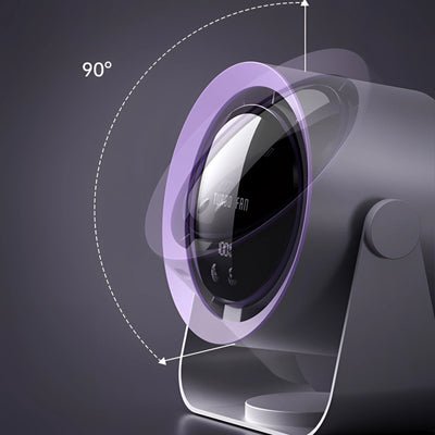 Turbo Blade-Free Fan with LED Display Quiet Cooling