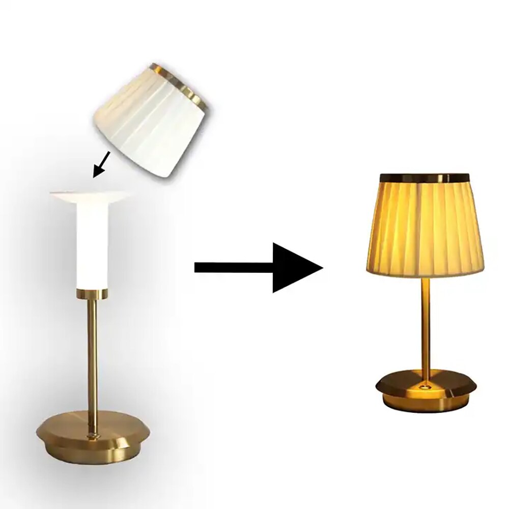 Vintage Elegant Touch Dimmable Table Lamp
