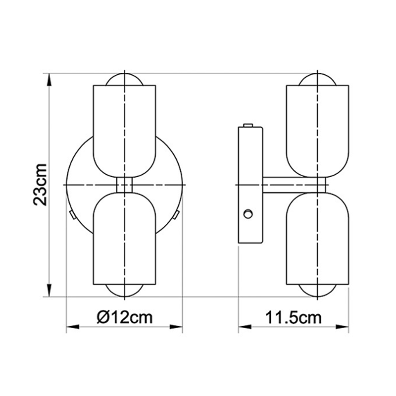 Acrylic Up-Down Wall Light with Warm Glow