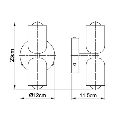Acrylic Up-Down Wall Light with Warm Glow
