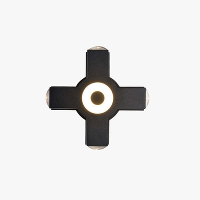 Cross-Shaped Outdoor Wall Light – 3-Way Warm LED Sconce