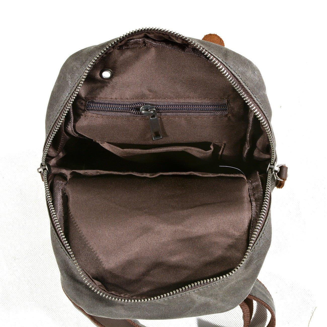 Men’s Canvas Sling Bag with Pockets