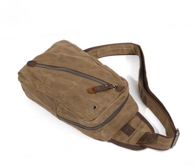 Men’s Canvas Sling Bag with Pockets