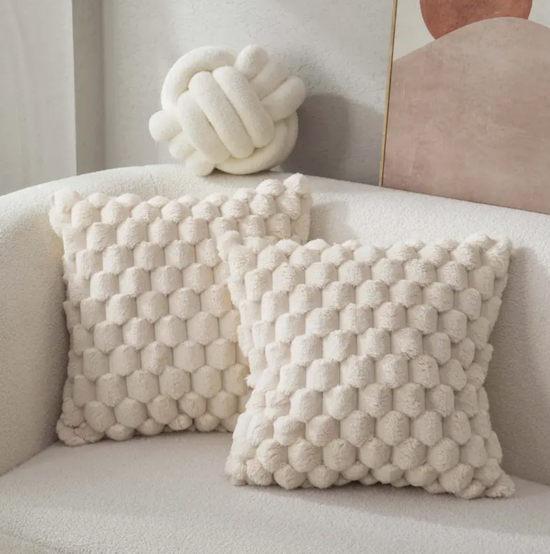 Soft Plush Decorative Pillow with Washable Cover