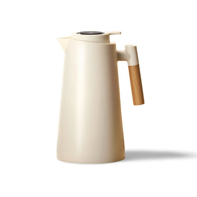 Insulated Glass Thermo Jug – Temperature Display & Wood Handle
