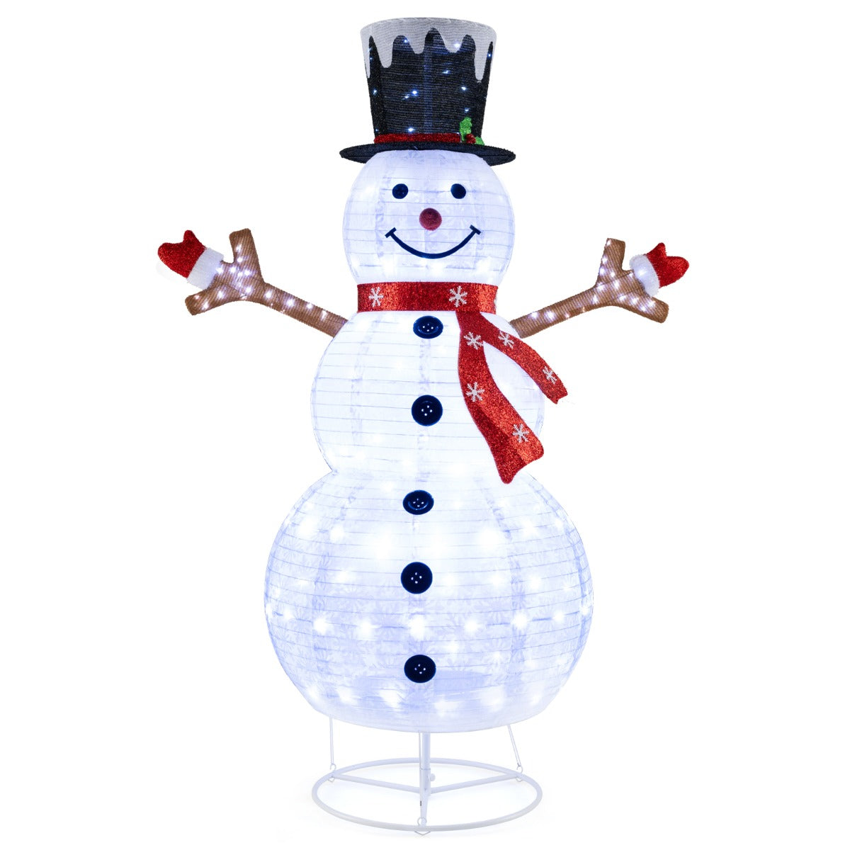 Illuminated Pop-up Christmas Snowman Decoration
