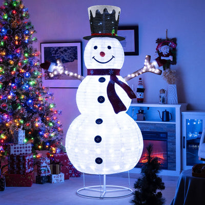 Illuminated Pop-up Christmas Snowman Decoration