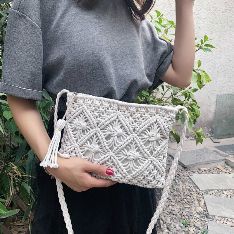 Woven Shoulder Bag for Women – Summer Boho Style