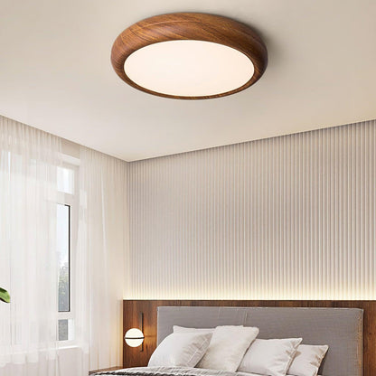 Wood Classic Round Ceiling Light