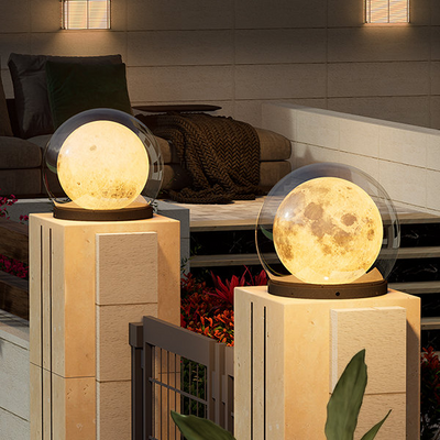 Solar Moon Pillar Light – Elegant Outdoor LED Lantern