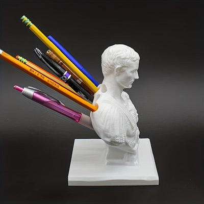 Julius Caesar Desk Pen Holder Vintage History Office Accessory