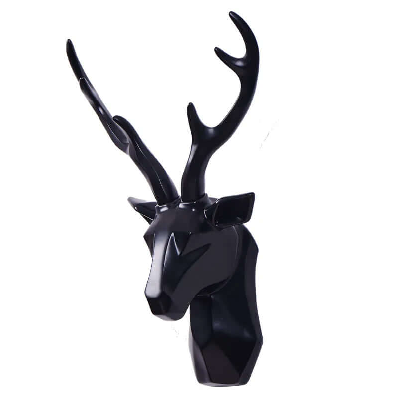 3D Geometric Deer Head Wall Decor Modern Resin