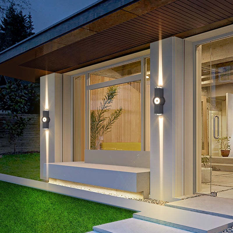 Cross-Shaped Outdoor Wall Light – 3-Way Warm LED Sconce