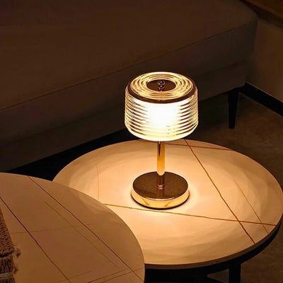 LED Ring Table Lamp with Multi-Layer Shade