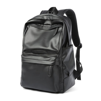 Men's PU Leather Waterproof Travel Backpack