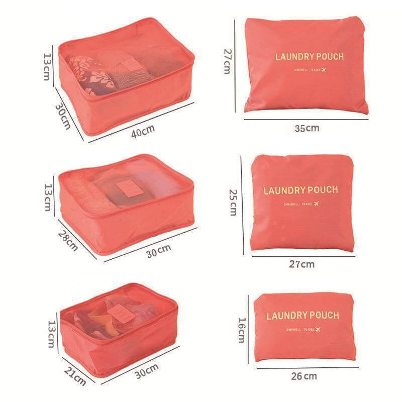 6-Piece Luggage Packing Cubes Travel Set