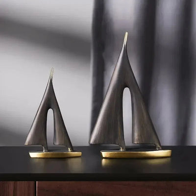 Decorative Minimalist Sailboat Ornament for Home Décor