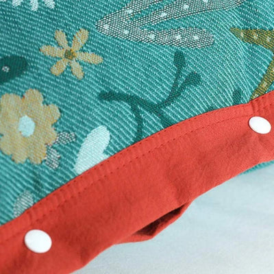 Coral Floral Cotton Pillow Sham – Breathable & Reversible
