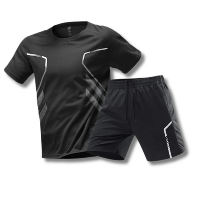 Men’s Sports Set Breathable T-Shirt and Shorts