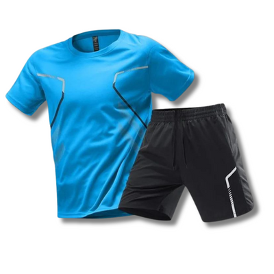 Men’s Sports Set Breathable T-Shirt and Shorts
