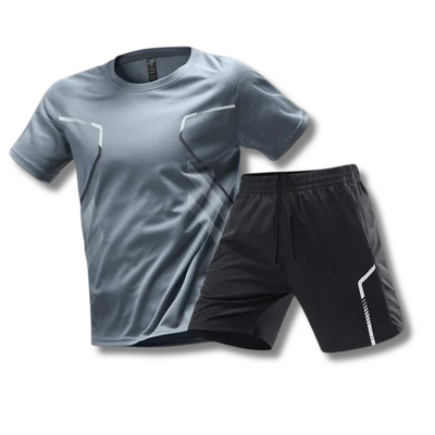 Men’s Sports Set Breathable T-Shirt and Shorts