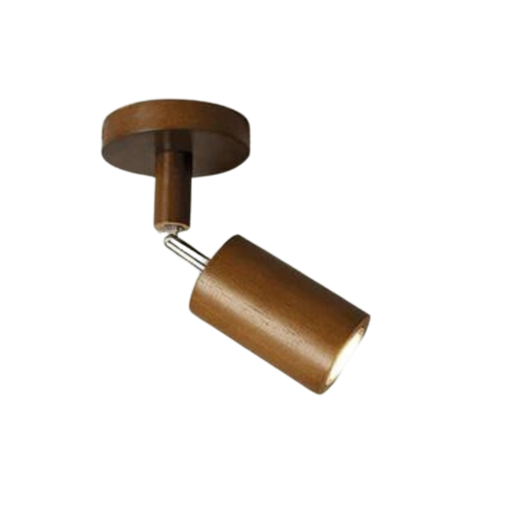 EcoLux Adjustable Wooden Ceiling Spotlight with LED Bulb Included