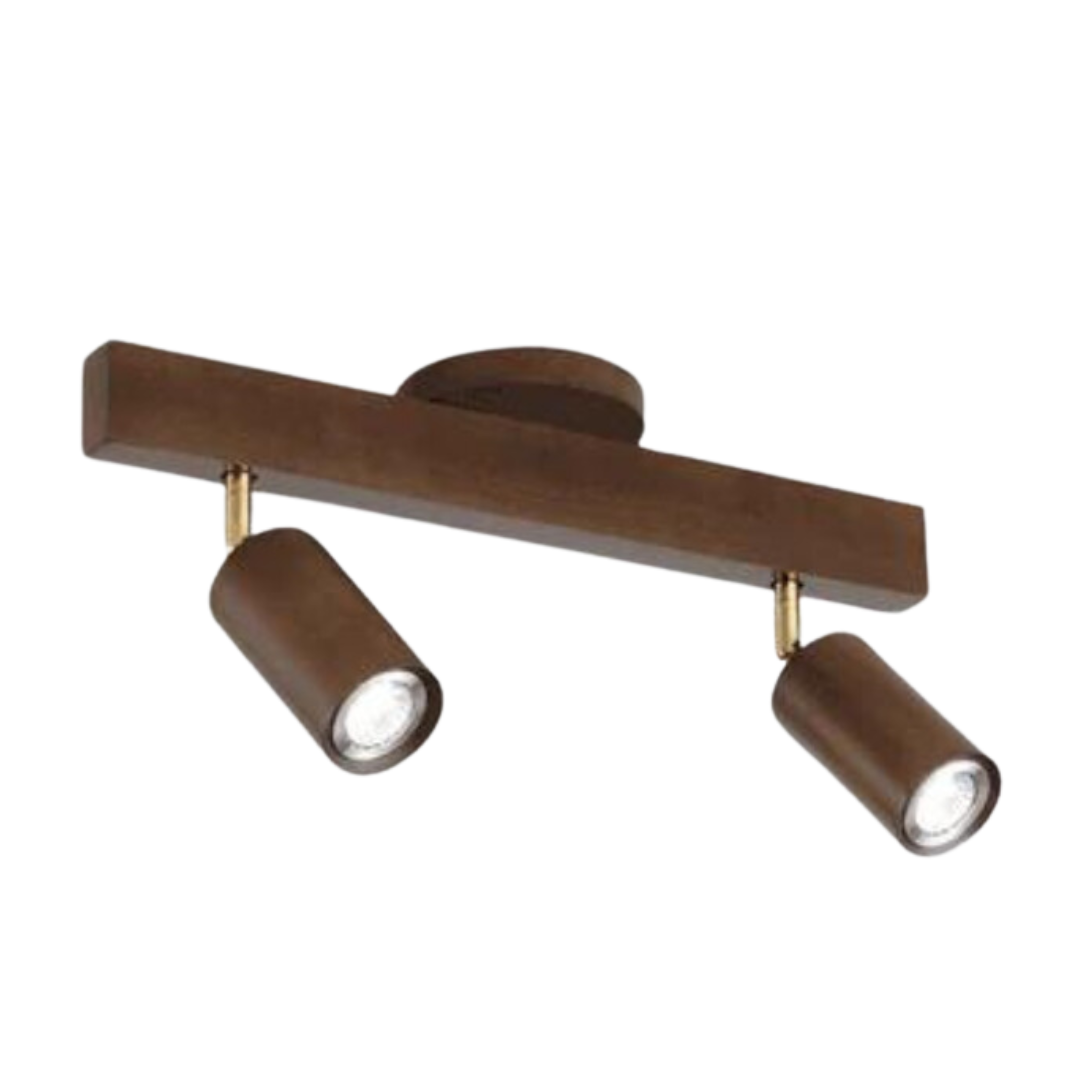 EcoLux Adjustable Wooden Ceiling Spotlight with LED Bulb Included