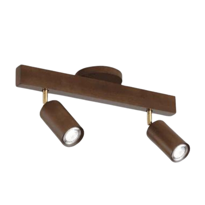 EcoLux Adjustable Wooden Ceiling Spotlight with LED Bulb Included