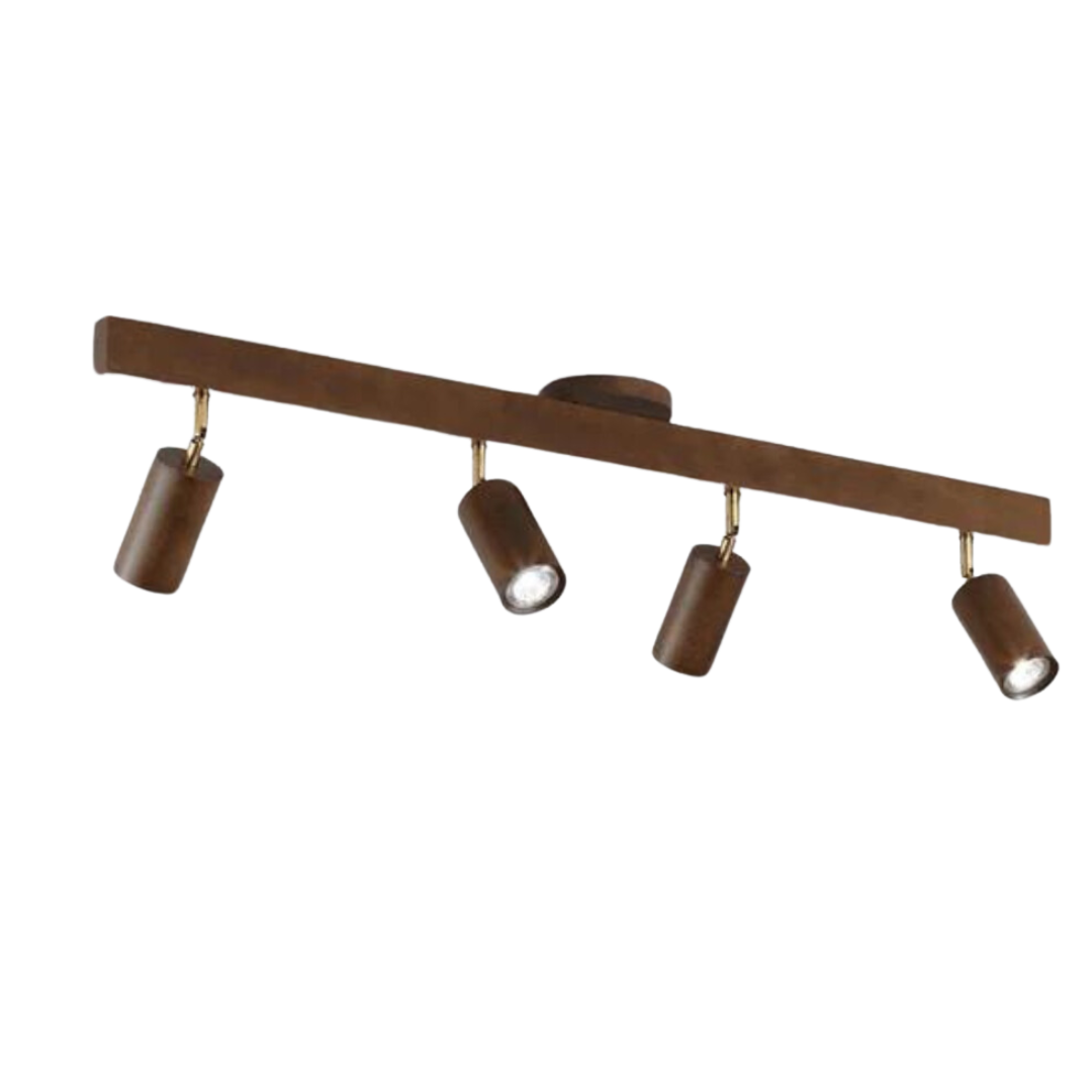 EcoLux Adjustable Wooden Ceiling Spotlight with LED Bulb Included