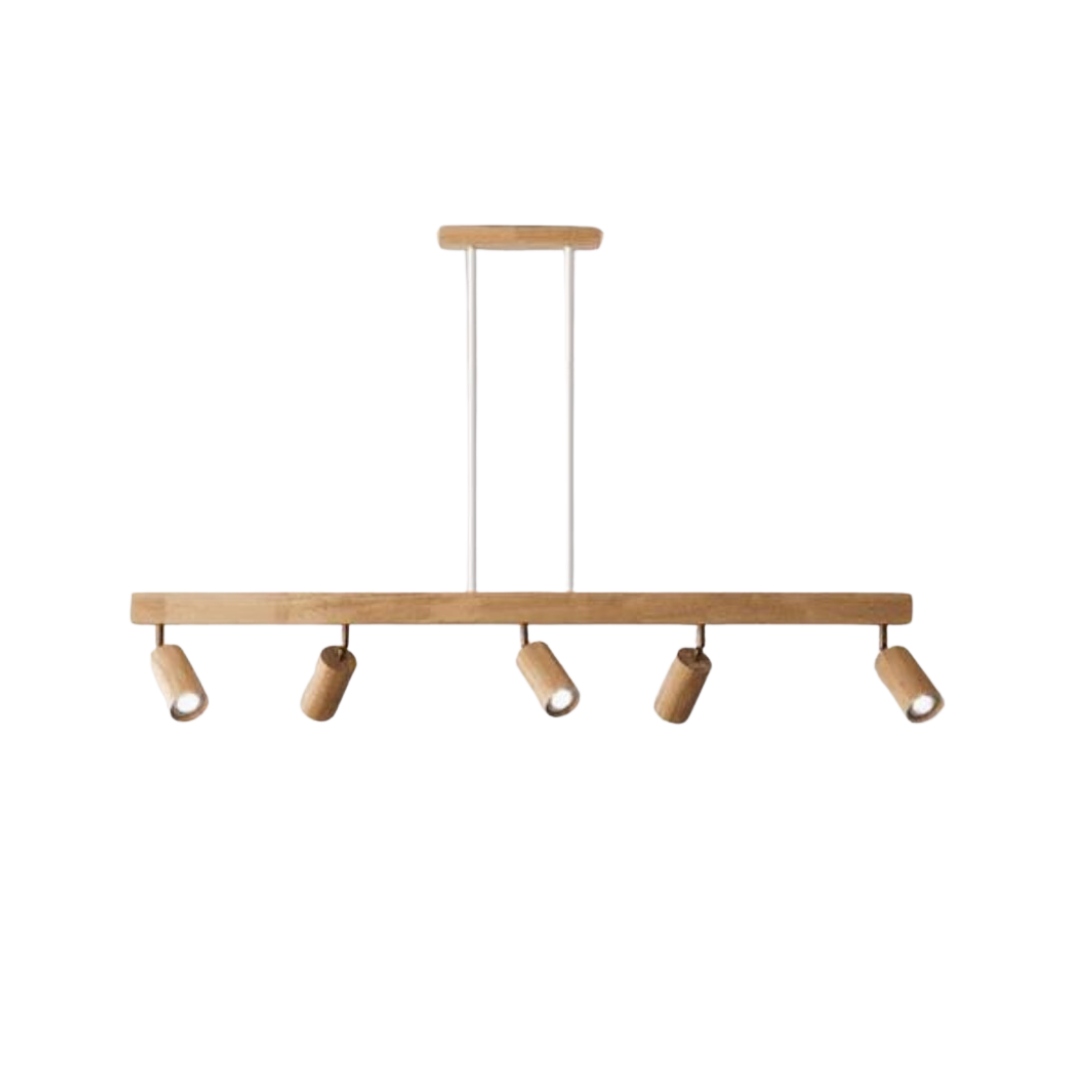 EcoLux Adjustable Wooden Ceiling Spotlight with LED Bulb Included