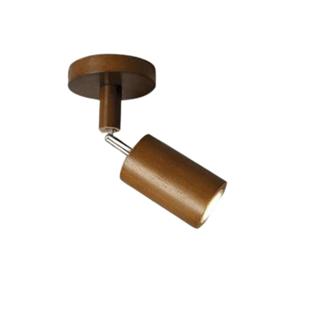 EcoLux Adjustable Wooden Ceiling Spotlight with LED Bulb Included