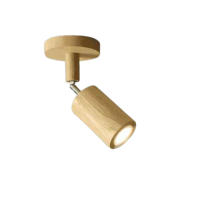 EcoLux Adjustable Wooden Ceiling Spotlight with LED Bulb Included