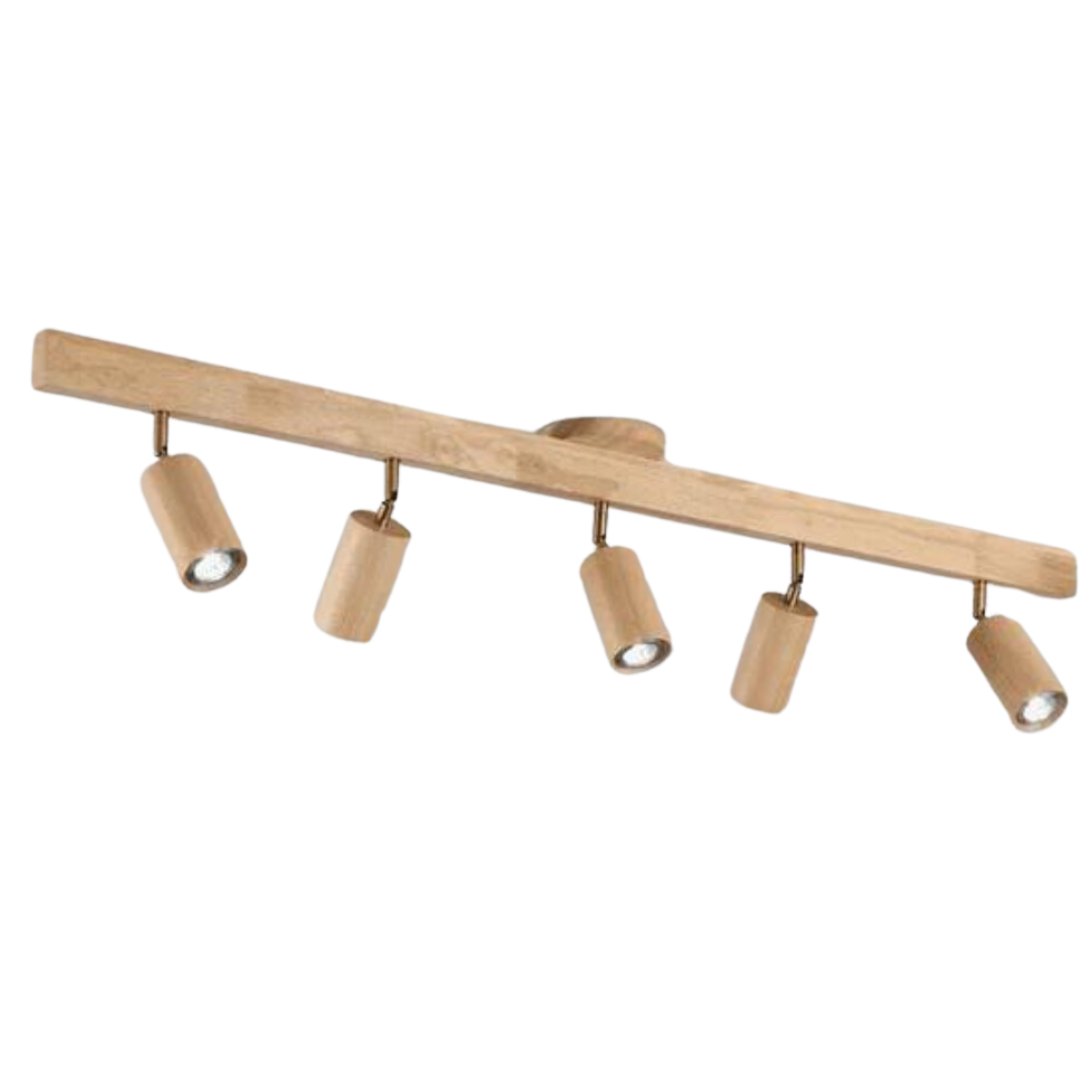 EcoLux Adjustable Wooden Ceiling Spotlight with LED Bulb Included