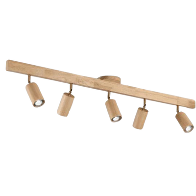 EcoLux Adjustable Wooden Ceiling Spotlight with LED Bulb Included