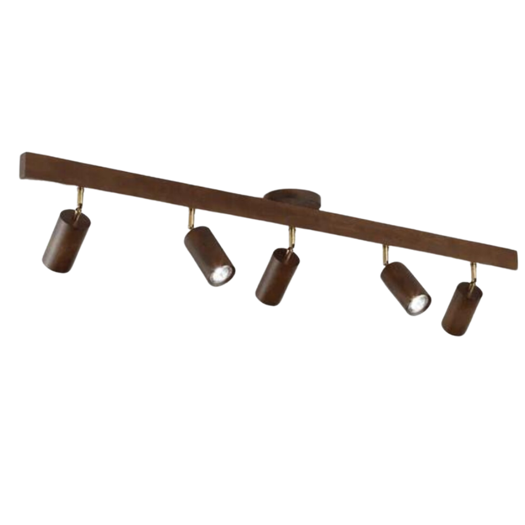 EcoLux Adjustable Wooden Ceiling Spotlight with LED Bulb Included