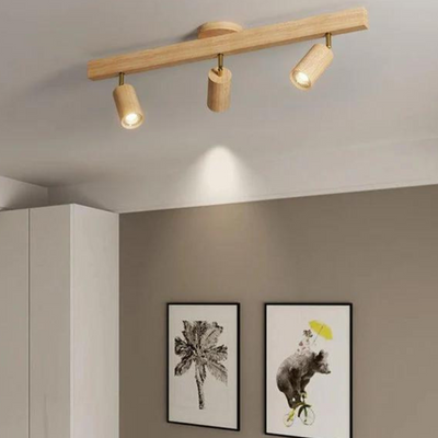 EcoLux Adjustable Wooden Ceiling Spotlight with LED Bulb Included