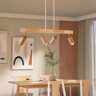 EcoLux Adjustable Wooden Ceiling Spotlight with LED Bulb Included